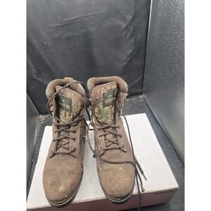 RedHead Boys Hunting Boots Brown Tree Camouflage Lace Up Waterproof Insulated 4y